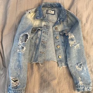 cropped denim jacket